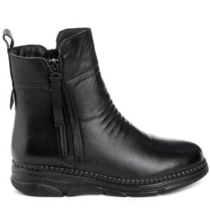 Черевики зимові на низькому ходу, MEEGO COMFORT, шкіра, колір чорний, 115498