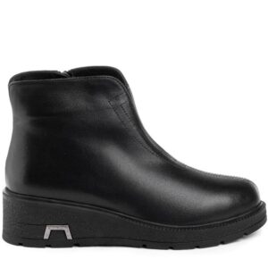 Черевики зимові на платформі, TRIO, шкіра, колір чорний, 115500