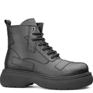 Черевики демісезонні на платформі, MISSROY SHOES, шкіра, колір чорний, 103599